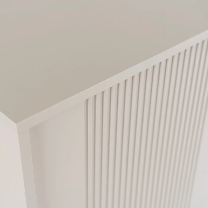 Komoda do Salonu SOFT 104 cm Kaszmir Ryflowana Dwudrzwiowa Nowoczesna