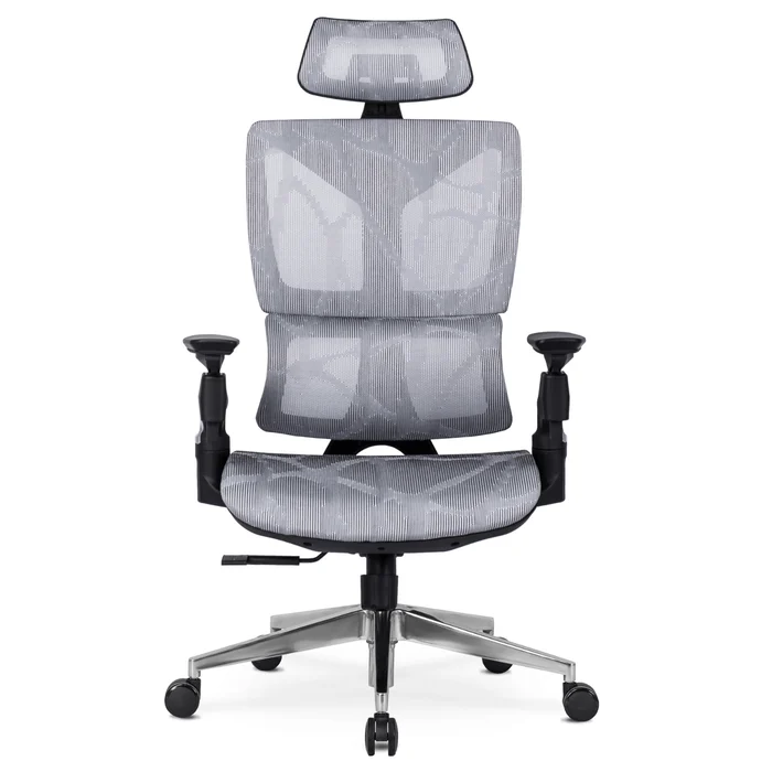 Fotel Biurowy Ergonomiczny Obrotowy MARTIN Szary Nowoczesny