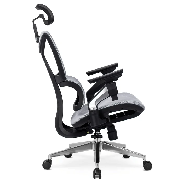 Fotel Biurowy Ergonomiczny Obrotowy MARTIN Szary Nowoczesny