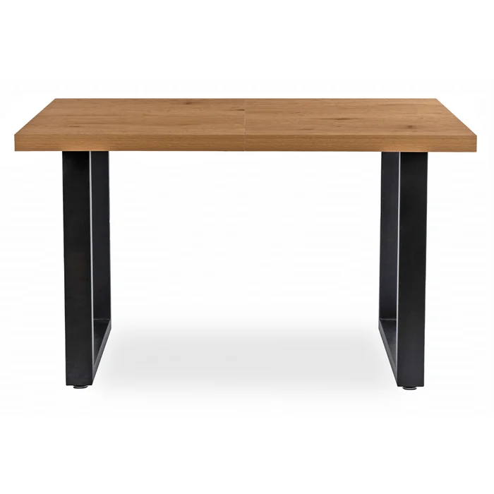 Stół Prostokątny Rozkładany TOMAS 130-230 cm Dąb Złoty/Czarny do Jadalni Nowoczesny Loft