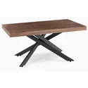 St&oacute;ł Prostokątny Rozkładany HAMPTON 160-240 cm Orzech/Czarny do Jadalni Nowoczesny Loft
