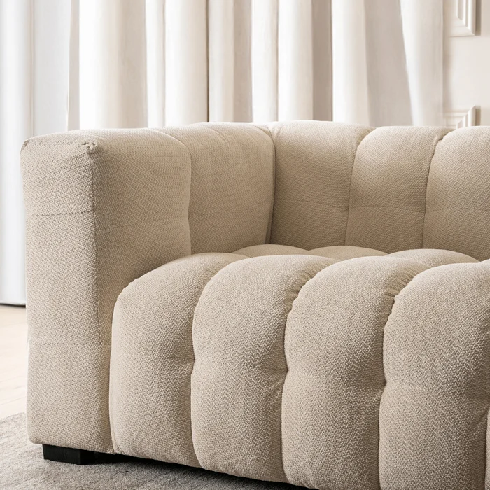 Sofa MODERNO 3S Trzyosobowa Kremowa Nowoczesna