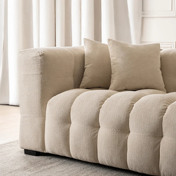 Sofa MODERNO 3S Trzyosobowa Kremowa Nowoczesna