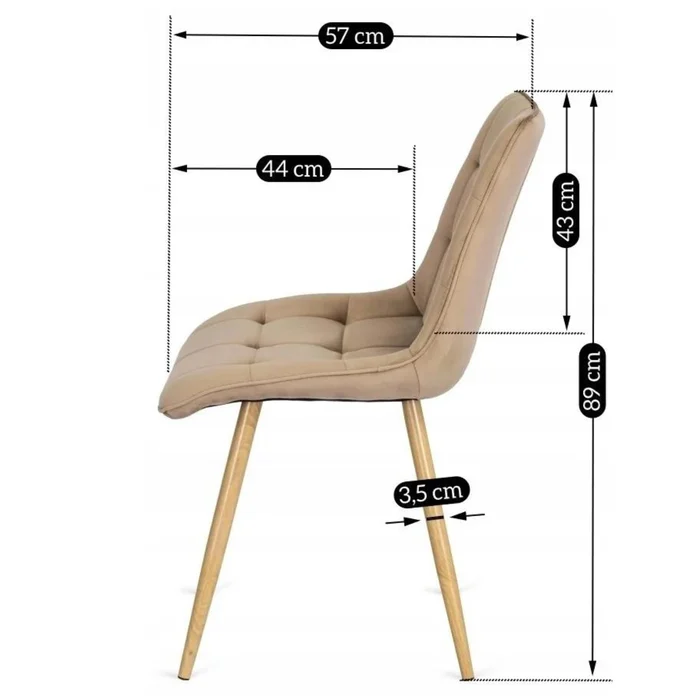 Zestaw Stół Rozkładany Ceramiczny ALICANTE 160-200 cm Biały Marmur/Dąb i 4 Krzesła Welurowe RODRI Beżowe