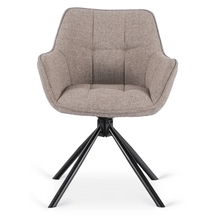 Krzesło Tapicerowane Obrotowe PEONY 2 Cappuccino Nowoczesne Loft