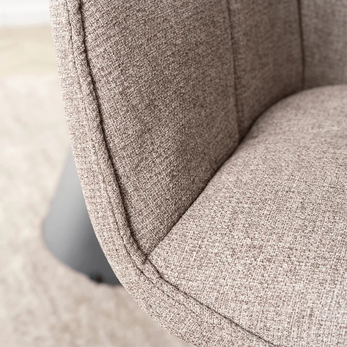 Krzesło Tapicerowane Obrotowe PEONY 2 Cappuccino Nowoczesne Loft