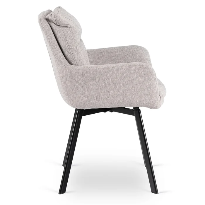 Zestaw Stół Rozkładany VERONA 160-240 cm Dąb/Czarny i 4 Krzesła CORTADO Szare