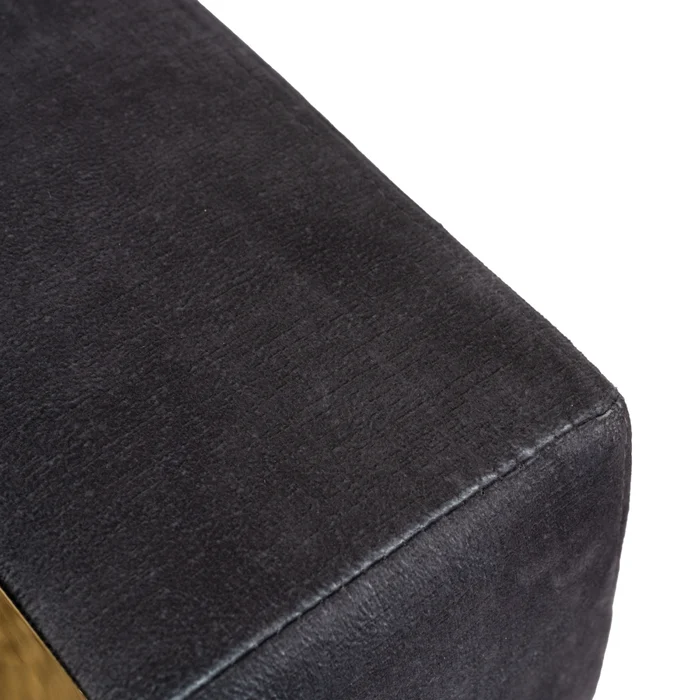 Sofa PALLAZO 2S Dwuosobowa Czarno/Złota Welurowa Nowoczesna Glamour