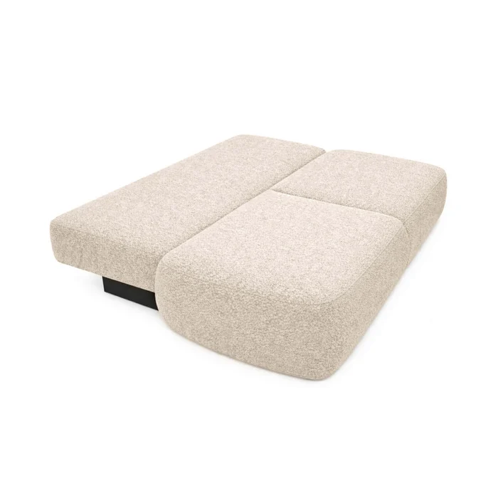 Sofa AVERIO Rozkładana Dwuosobowa Kremowa Boucle Nowoczesna