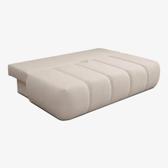 Sofa z Funkcją Spania SARIA Beżowa Boucle Nowoczesna