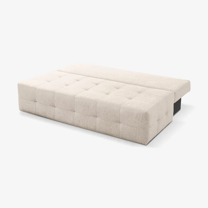 Sofa z Funkcją Spania MORANA Kremowa Nowoczesna