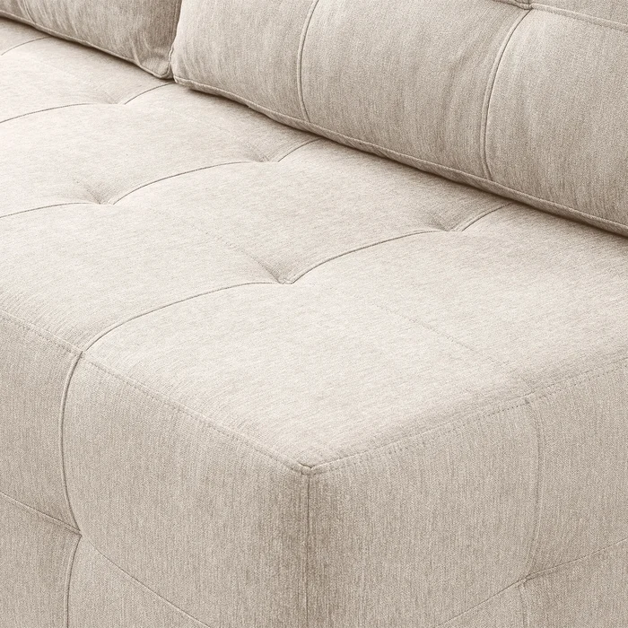 Sofa z Funkcją Spania MORANA Kremowa Nowoczesna