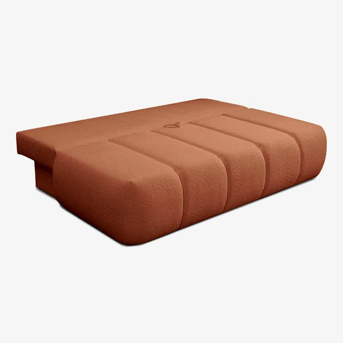 Sofa z Funkcją Spania SARIA Ruda Boucle Nowoczesna