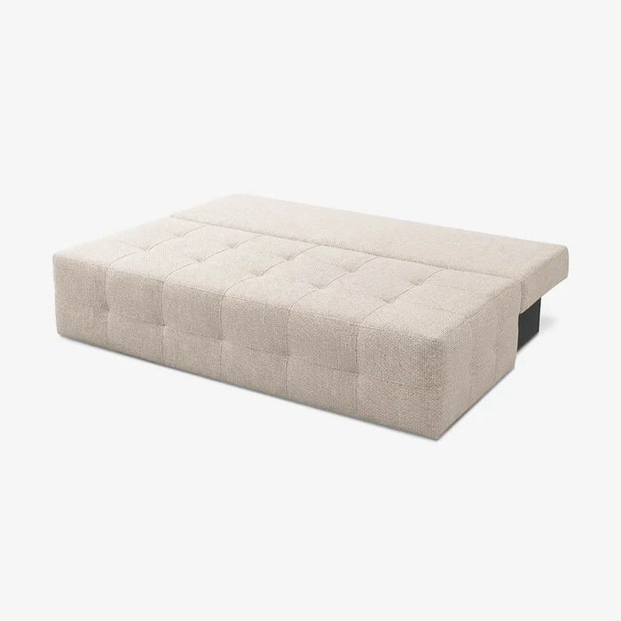 Sofa z Funkcją Spania MORANA Kremowa Szenil Nowoczesna