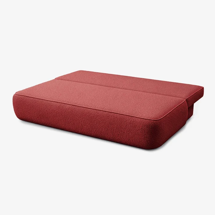 Sofa z Funkcją Spania ARVETO Bordo Boucle Nowoczesna