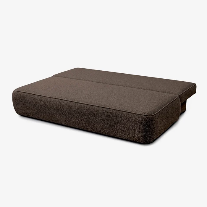Sofa z Funkcją Spania ARVETO Mocca Boucle Nowoczesna