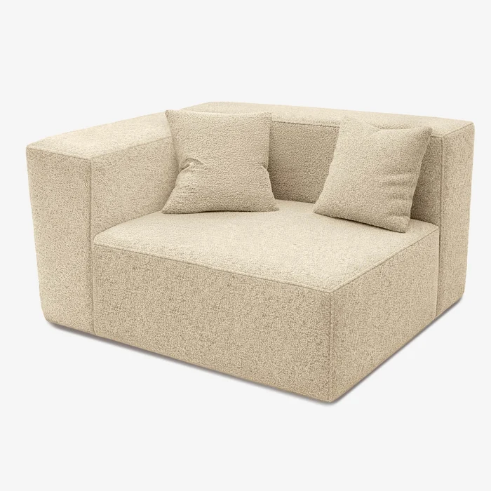 Narożnik Modułowy CERIO Beżowy Boucle Nowoczesny