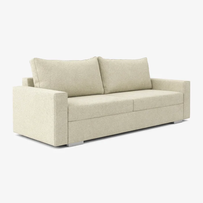 Sofa z Funkcją Spania DRAVOS Kremowa Nowoczesna