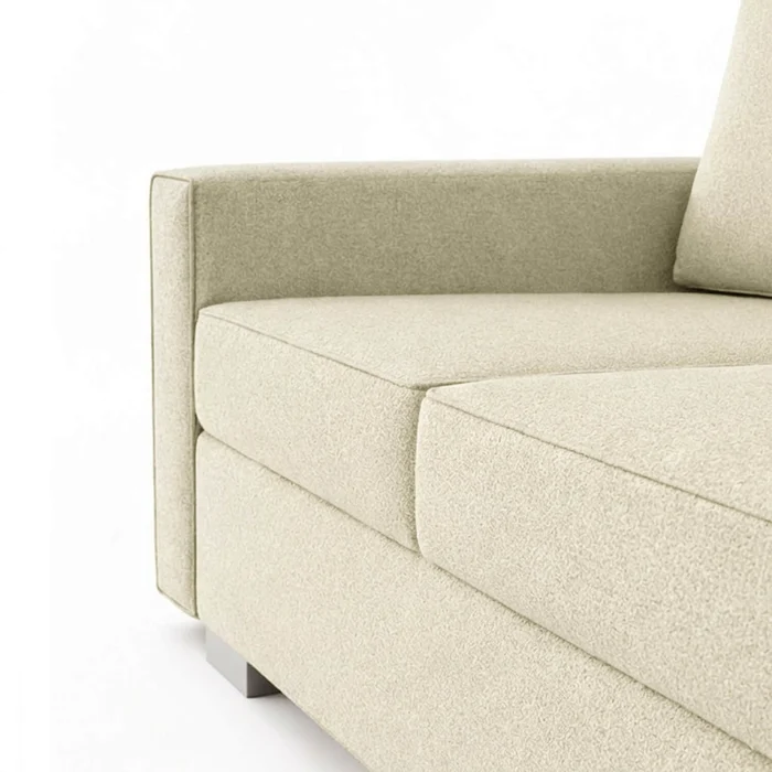 Sofa z Funkcją Spania DRAVOS Kremowa Nowoczesna