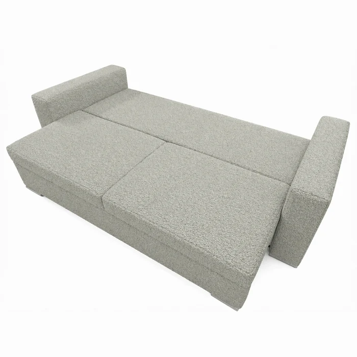Sofa z Funkcją Spania DRAVOS Szara Boucle Nowoczesna