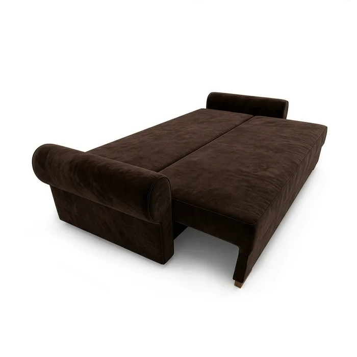 Sofa z Funkcją Spania RELON Brązowa Nowoczesna