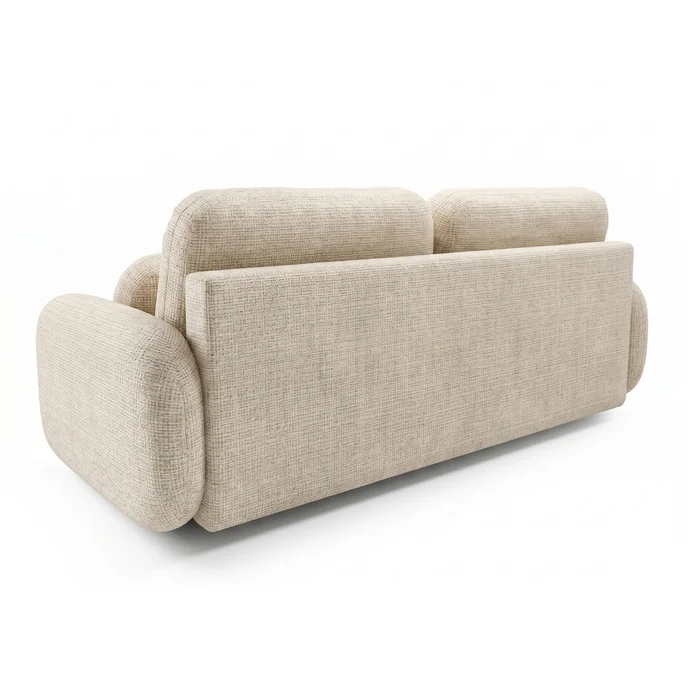Sofa VIDI Rozkładana Dwuosobowa Beżowa Szenil Nowoczesna