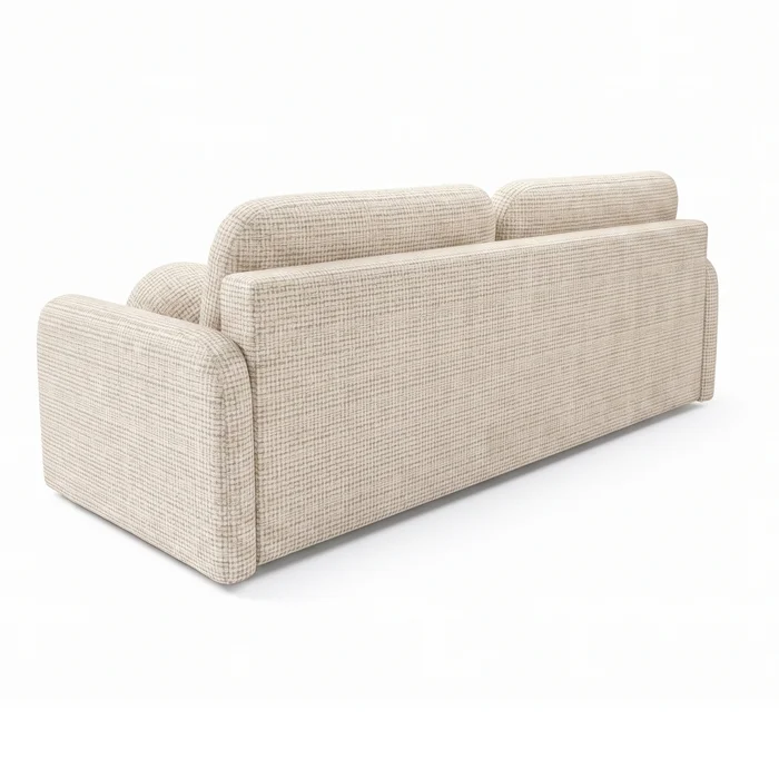 Sofa ZEN Rozkładana Dwuosobowa Beżowa Szenil Nowoczesna