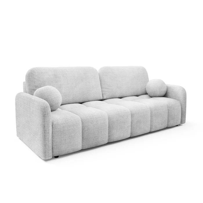 Sofa ZEN Rozkładana Dwuosobowa Szara Szenil Nowoczesna