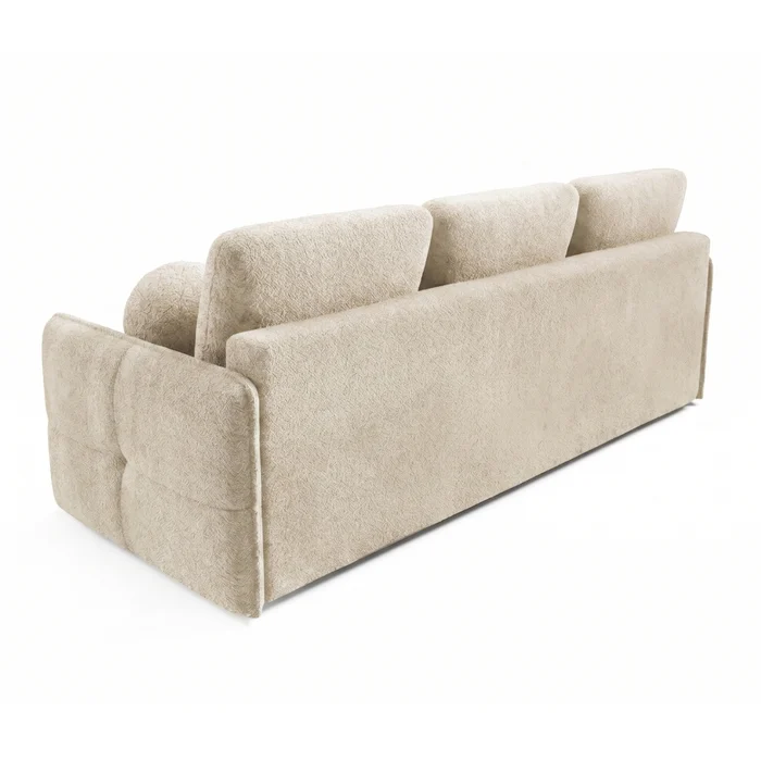 Sofa PURE Rozkładana Dwuosobowa Beżowa Boucle Nowoczesna