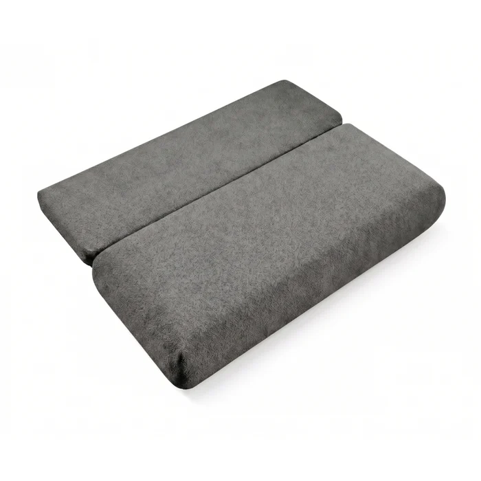 Sofa BASE Rozkładana Dwuosobowa Ciemnoszara Boucle Nowoczesna