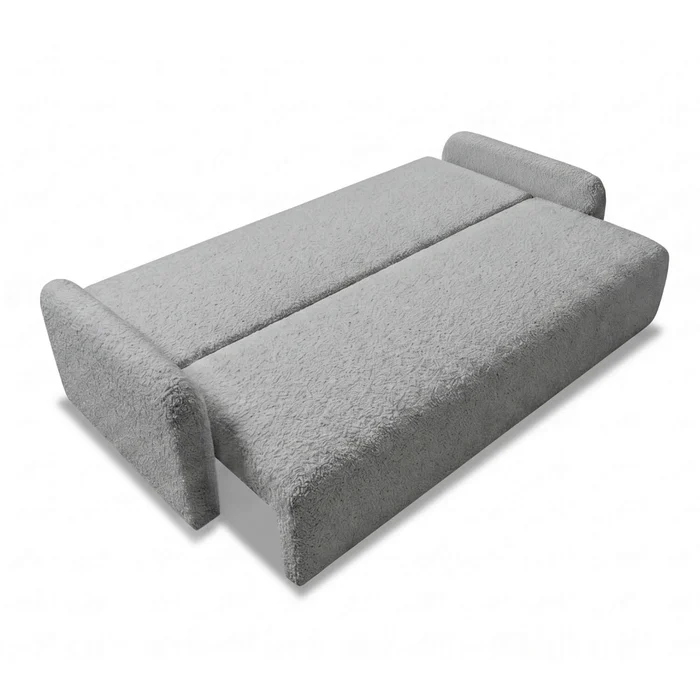 Sofa DUO Rozkładana Dwuosobowa Ciemnoszara Boucle Nowoczesna