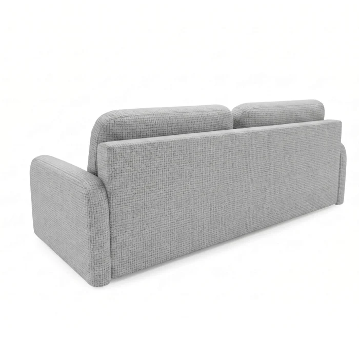 Sofa DUO Rozkładana Dwuosobowa Szara Szenil Nowoczesna