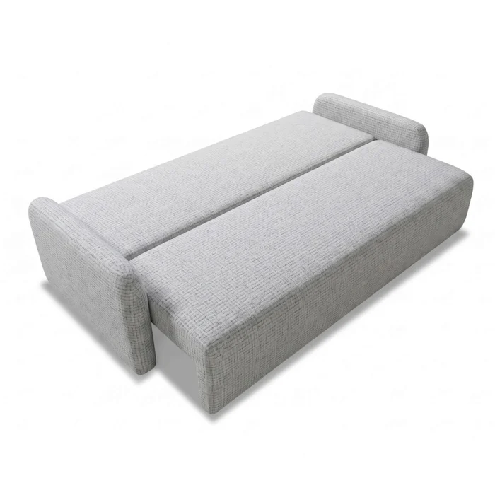 Sofa DUO Rozkładana Dwuosobowa Szara Szenil Nowoczesna