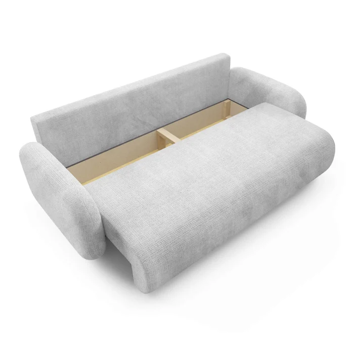Sofa VIDI Rozkładana Dwuosobowa Szara Szenil Nowoczesna