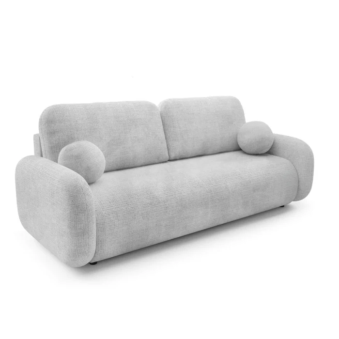 Sofa VIDI Rozkładana Dwuosobowa Szara Szenil Nowoczesna