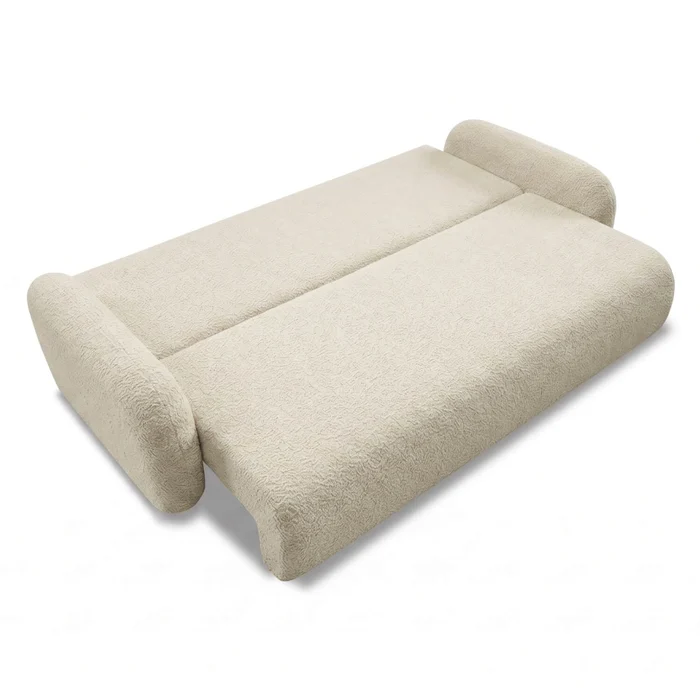 Sofa VIDI Rozkładana Dwuosobowa Beżowa Boucle Nowoczesna