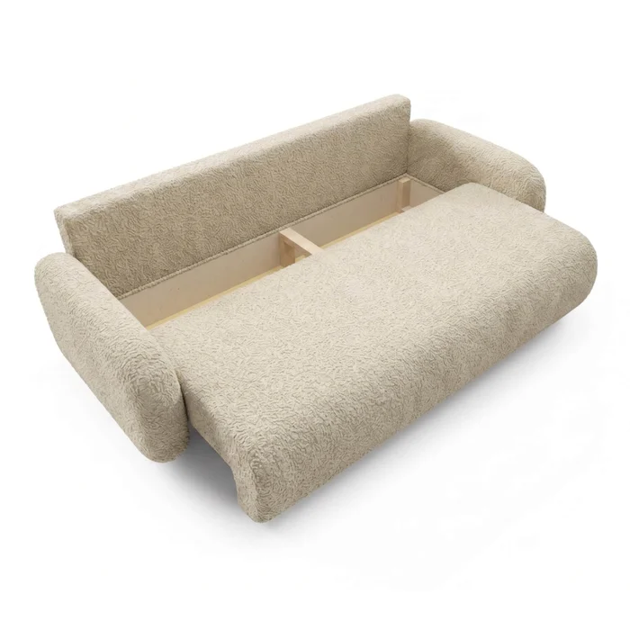 Sofa VIDI Rozkładana Dwuosobowa Beżowa Boucle Nowoczesna