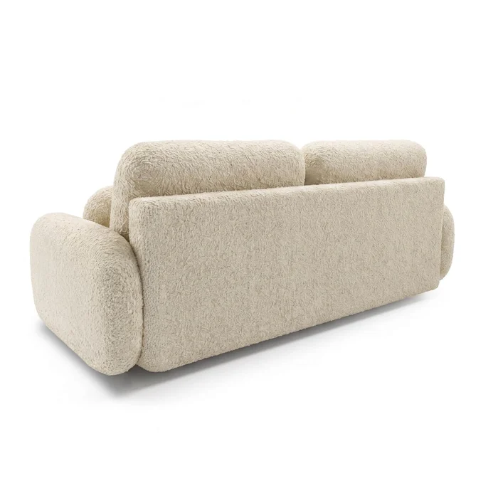 Sofa VIDI Rozkładana Dwuosobowa Beżowa Boucle Nowoczesna