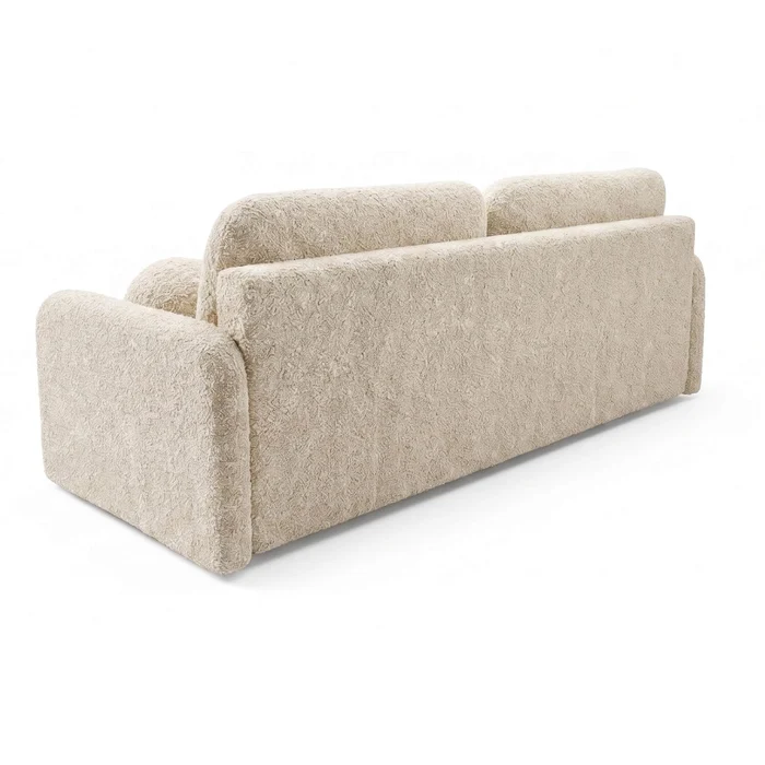 Sofa ZEN Rozkładana Dwuosobowa Beżowa Boucle Nowoczesna