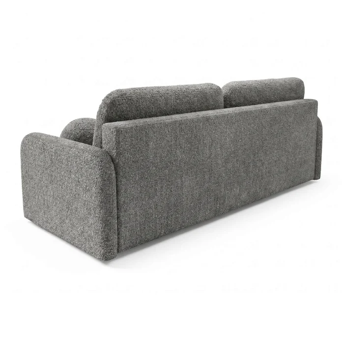 Sofa ZEN Rozkładana Dwuosobowa Ciemnoszara Boucle Nowoczesna