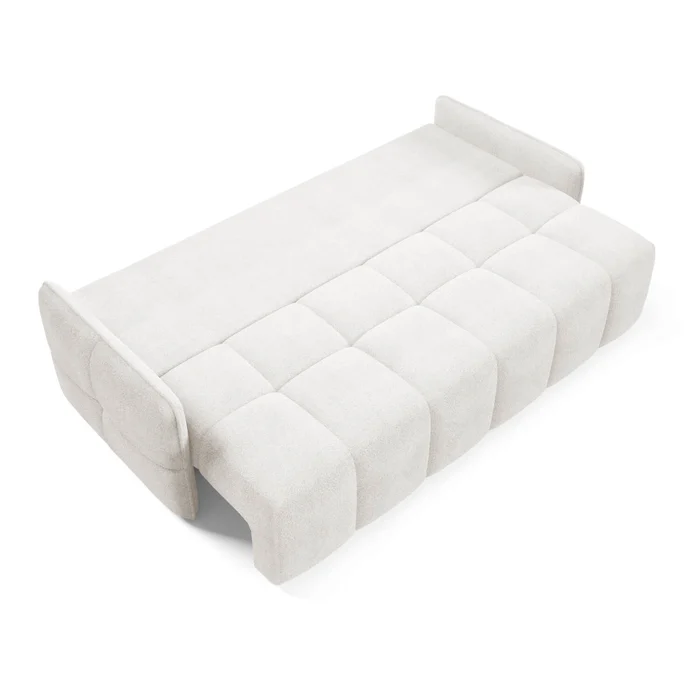 Sofa PURE Rozkładana Dwuosobowa Kremowa Boucle Nowoczesna