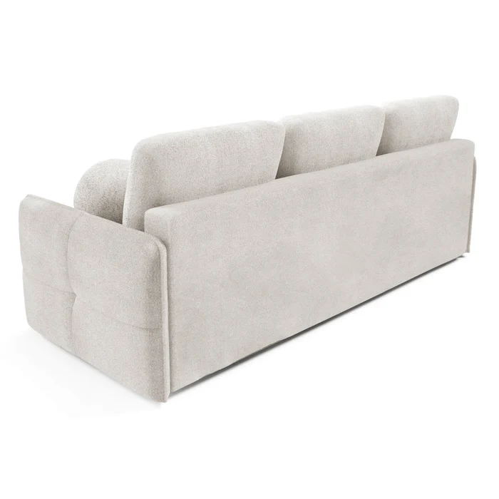 Sofa PURE Rozkładana Dwuosobowa Kremowa Boucle Nowoczesna