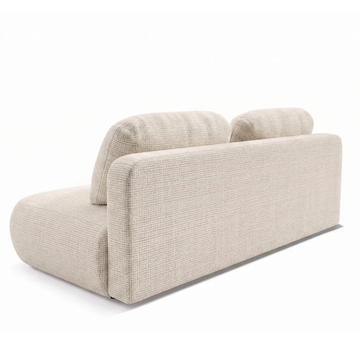 Sofa BASE Rozkładana Dwuosobowa Beżowa Szenil Nowoczesna
