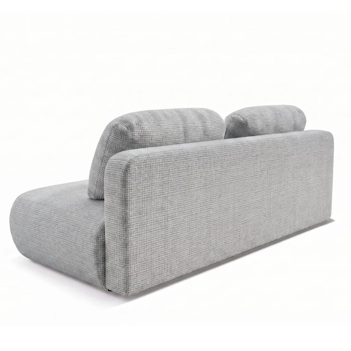 Sofa BASE Rozkładana Dwuosobowa Szara Szenil Nowoczesna