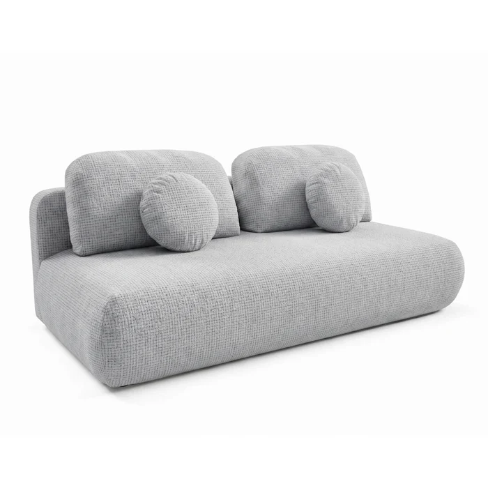 Sofa BASE Rozkładana Dwuosobowa Szara Szenil Nowoczesna