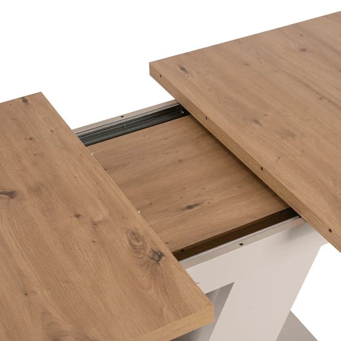 St&oacute;ł Prostokątny Rozkładany CLARK 120-160 cm Dąb Artisan/Kaszmir Nowoczesny