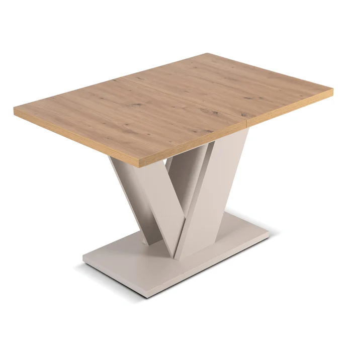 St&oacute;ł Prostokątny Rozkładany CLARK 120-160 cm Dąb Artisan/Kaszmir Nowoczesny
