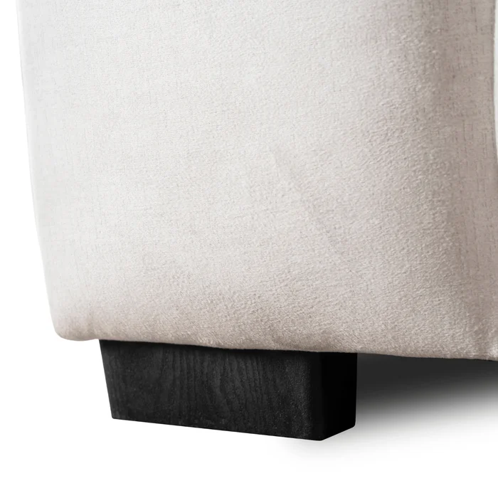 Sofa MODERNO 2S Dwuosobowa Kremowa Welurowa Nowoczesna
