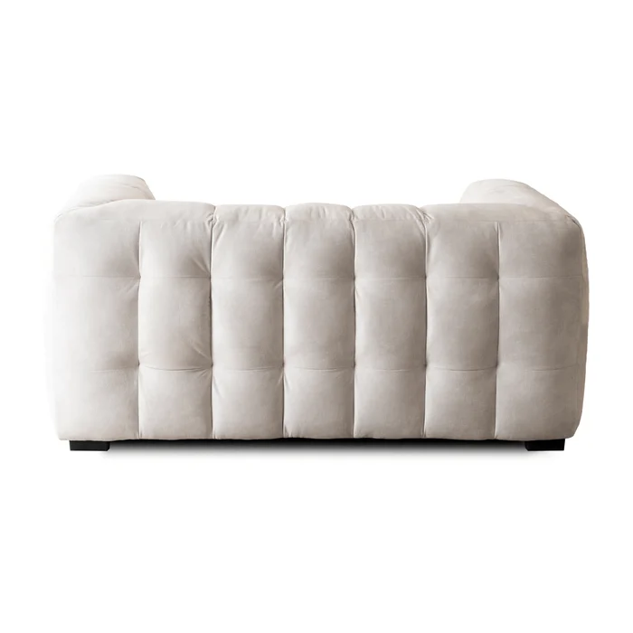 Sofa MODERNO 2S Dwuosobowa Kremowa Welurowa Nowoczesna
