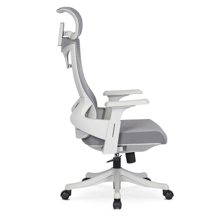 Fotel Biurowy Ergonomiczny Obrotowy CARET 2 Wentylowany Szary Nowoczesny